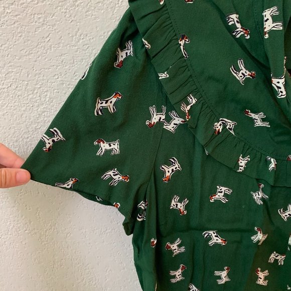 Anthropologie Dog Print Blouse - Picture 4 of 5